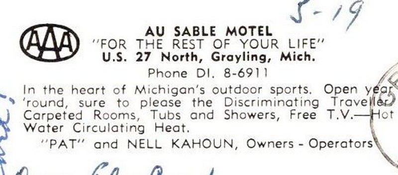 Au Sable Motel - Vintage Postcard (newer photo)